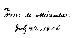 Firma del Precursor 1806